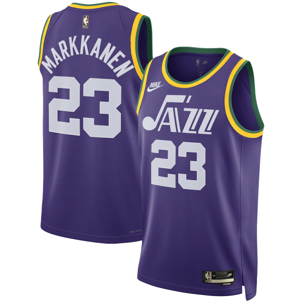 23-24 Utah Jazz Classic Edition Lauri Markkanen #23 Swingman NBA Jersey/24赛季爵士队复古23号马尔卡宁