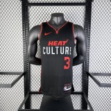 23-24 Miami Heat City Edition Wade #3 NBA Swingman Jersey/24热火队城市版3号韦德