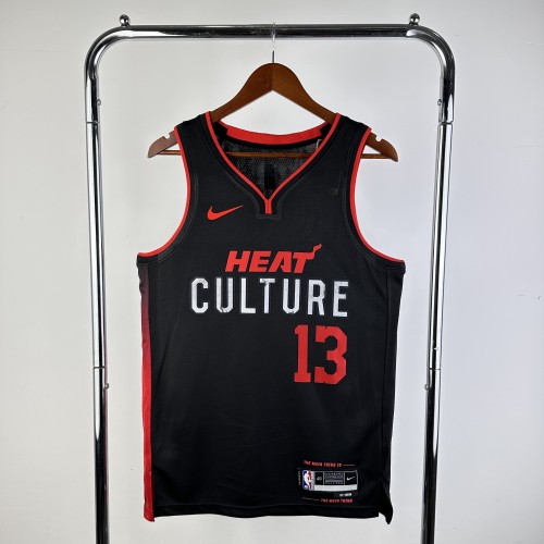 23-24 Miami Heat City Edition Adebayo #13 NBA Swingman Jersey/24热火队城市版13号阿德巴约