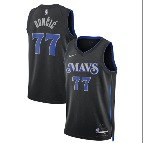 23-24 Dallas Mavericks City Edition Luka Dončić #77 NBA Swingman Jersey/24赛季独行侠城市版77号东契奇