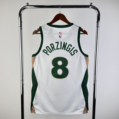 23-24 Boston Celtics City Edition Porzingis #8 NBA Swingman Jersey/24赛季凯尔特人城市版8号波尔津吉斯