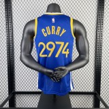 2023 Warriors Away Curry #2974 NBA Swingman Jersey/23赛季勇士队客场蓝色2974号