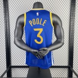 2023 Warriors Away POOLE #3 NBA Swingman Jersey/23赛季勇士队客场蓝色3号普尔