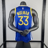 2023 Warriors Away WISEMAN #33 NBA Swingman Jersey/23赛季勇士队客场蓝色33号怀斯曼