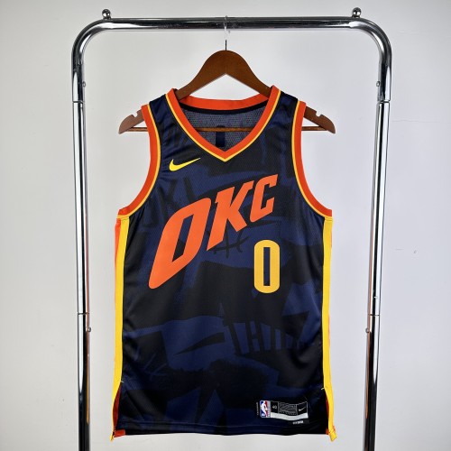 2024 Oklahoma City Thunder City Edition WESTBROOK  #0 NBA Swingman Jersey/24赛季雷霆队城市版0号威少