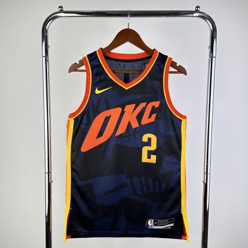 2024 Oklahoma City Thunder City Edition GILGEOUS-ALEXANDER  #2 NBA Swingman Jersey/24赛季雷霆队城市版2号亚历山大