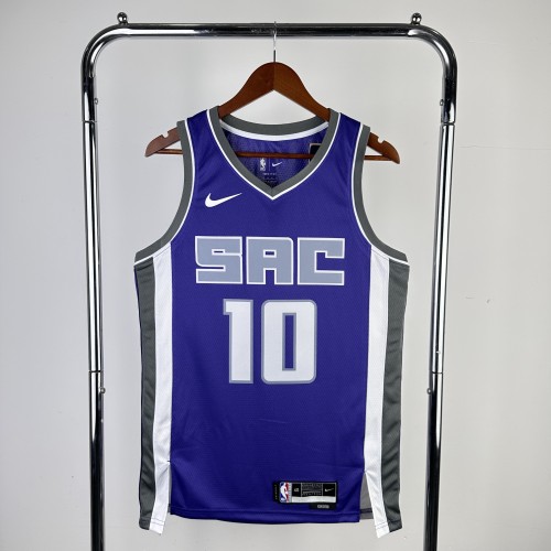 2023 Sacramento Kings Away SABONIS #10 Swingman NBA Jersey/23赛季国王队客场紫色10号萨博尼斯