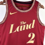 2024 Cleveland Cavaliers City Edition IRVING #2 Swingman NBA Jersey/24赛季骑士队城市版2号欧文