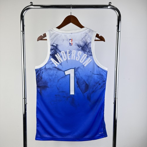 2024 Minnesota Timberwolves City Edition ANDERSON #1 Swingman NBA Jersey/24赛季森林狼城市版1号安德森