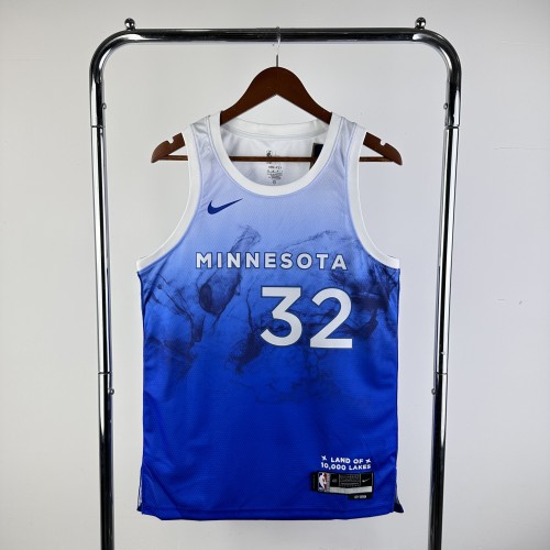 2024 Minnesota Timberwolves City Edition TOWNS #32 Swingman NBA Jersey/24赛季森林狼城市版32号唐斯