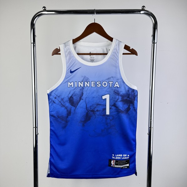 2024 Minnesota Timberwolves City Edition ANDERSON #1 Swingman NBA Jersey/24赛季森林狼城市版1号安德森