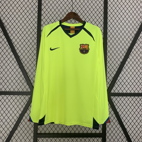 2005-06 Barcelona Away Long Sleeve Retro Jersey/05-06巴萨客场长袖