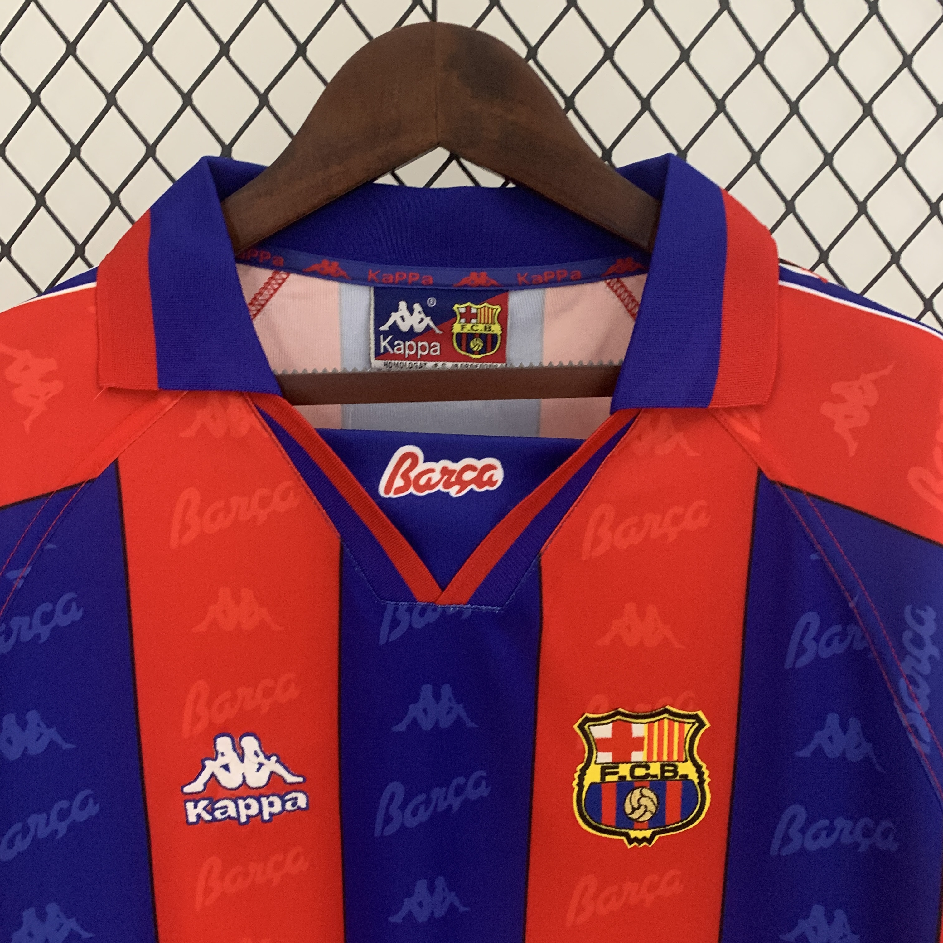 1996-97 Barcelona Home Long Sleeve Retro Jersey