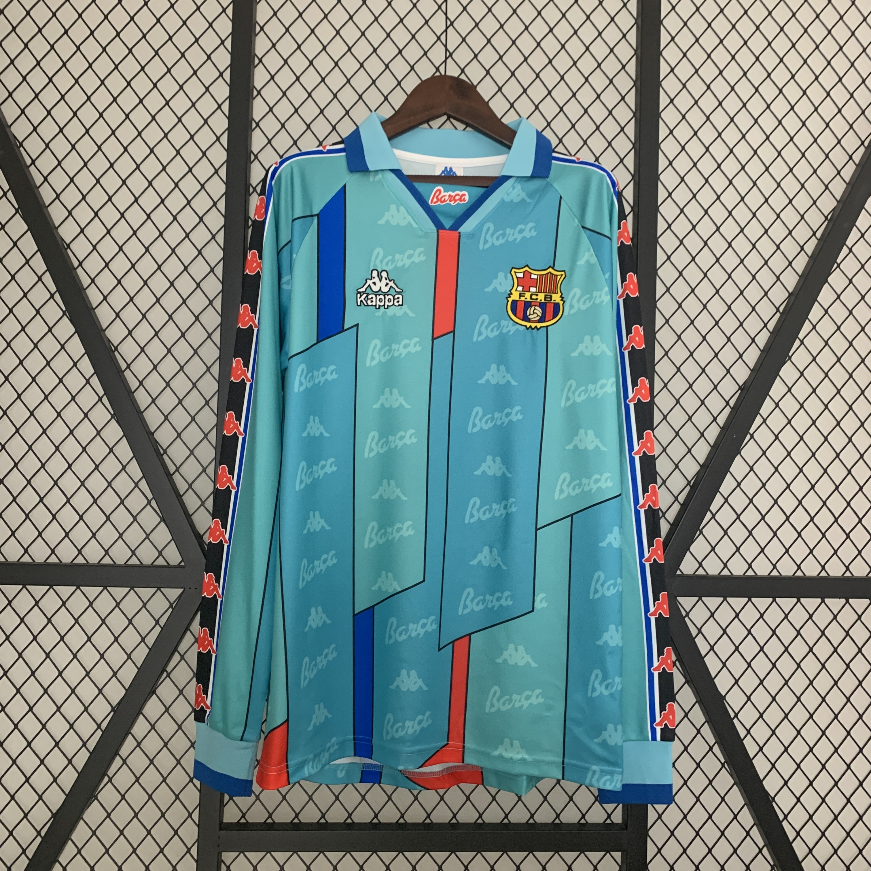 1996-97 Barcelona Away Long Sleeve Retro Jersey