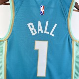 2024 Charlotte Hornets City Edition LaMelo Ball #1 Swingman NBA Jersey/24赛季黄蜂队城市版1号鲍尔