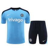 24-25 Chelsea Short Sleeve Training Suit/24-25短袖训练服切尔西浅兰色