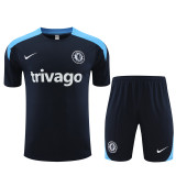 24-25 Chelsea Short Sleeve Training Suit/24-25短袖训练服切尔西宝蓝色