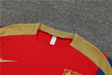 24-25 Barcelona Short Sleeve Training Suit/24-25短袖训练服巴萨红色