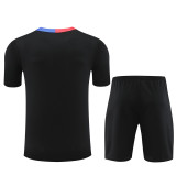 24-25 Barcelona Short Sleeve Training Suit/24-25短袖训练服巴萨黑色
