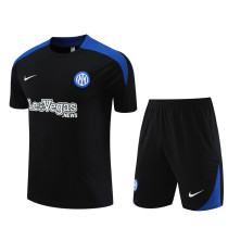 24-25 Inter Milan Short Sleeve Training Suit/24-25短袖训练服国米黑色