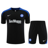24-25 Inter Milan Short Sleeve Training Suit/24-25短袖训练服国米黑色