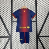 Retro 12-13 Barcelona Home Kids Kit/12-13巴萨主场童装
