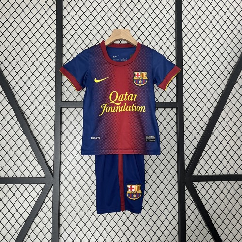 Retro 12-13 Barcelona Home Kids Kit/12-13巴萨主场童装