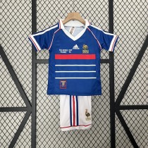 Retro 1998 France Home Kids Kit/1998法国主场童装