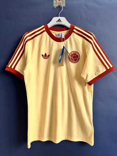 2024 Colombia  Cotton T shirt /2024 哥伦比亚黄色衣服