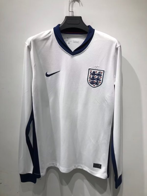 2024 England Home Long Sleeve Fans Jersey/2024英格兰主场球迷版长袖