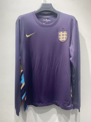 2024 England Away Long Sleeve Fans Jersey/2024英格兰客场球迷版长袖