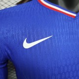 2024 France Home Player Long Sleeve Jersey/2024 法国主场球员版长袖