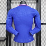 2024 France Home Player Long Sleeve Jersey/2024 法国主场球员版长袖