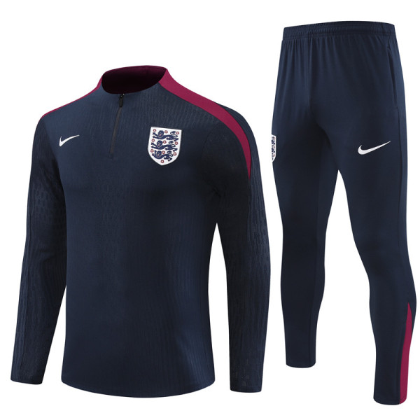 2024 England Blue Player Version Training Suit/2024英格兰半拉训练服,球员版