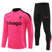 24-25 Chelsea Pink Player Training Suit/24-25切尔西半拉训练服,球员版
