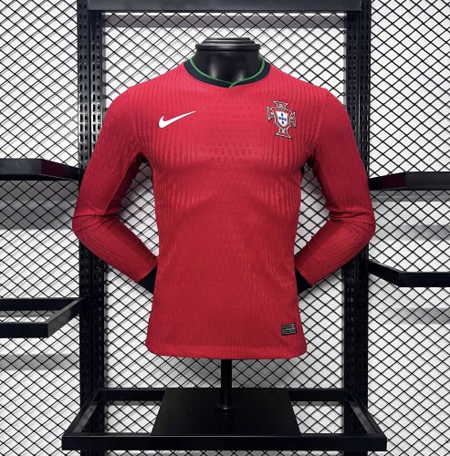 2024 Portugal Home Long Sleee Player Jersey/ 2024 葡萄牙主场球员版长袖