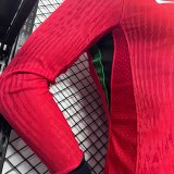 2024 Portugal Home Long Sleee Player Jersey/ 2024 葡萄牙主场球员版长袖