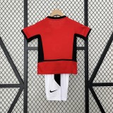 Retro 02-04 Manchester United  Home Kids Kit/ 02-04曼联主场童装