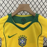 Retro 2004 Brazil Home Kids Kit/ 2004 巴西主场童装