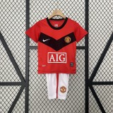 Retro 09-10 Manchester United  Home Kids Kit/09-10曼联主场童装