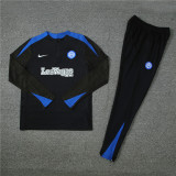 24-25 Inter Milan Black Player Version Training Suit/24-25国米半拉训练服，球员版