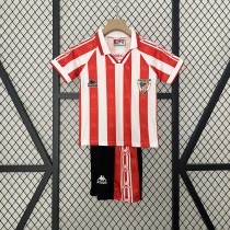 Retro 95-97 Athletic Bilbao Home Kids Kit/95-97毕尔巴鄂主场童装