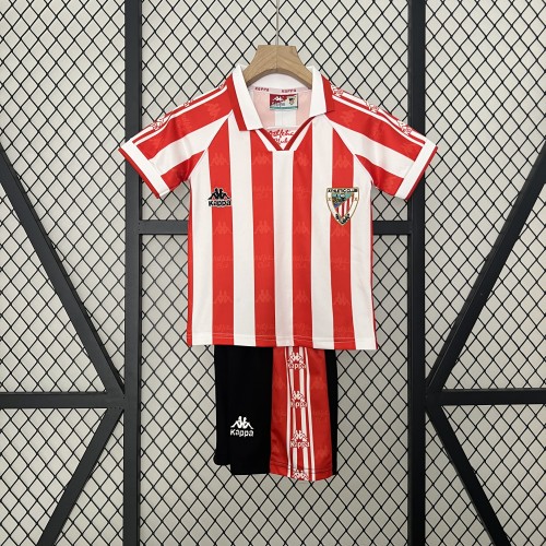 Retro 95-97 Athletic Bilbao Home Kids Kit/95-97毕尔巴鄂主场童装