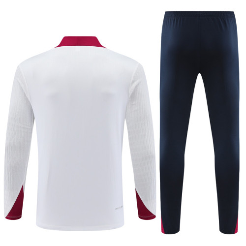 2024 England White Player Version Training Suit/2024英格兰半拉训练服，球员版