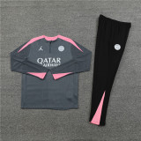 24-25 PSG Dark gray Player Version Training Suit/24-25PSG巴黎半拉训练服，球员版