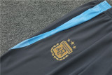 2024 Argentina Dark gray Training Suit/2024阿根廷深灰色半拉训练服