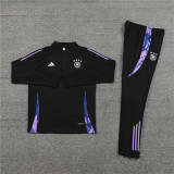 2024 Germany Black Training Suit/2024德国黑色半拉训练服