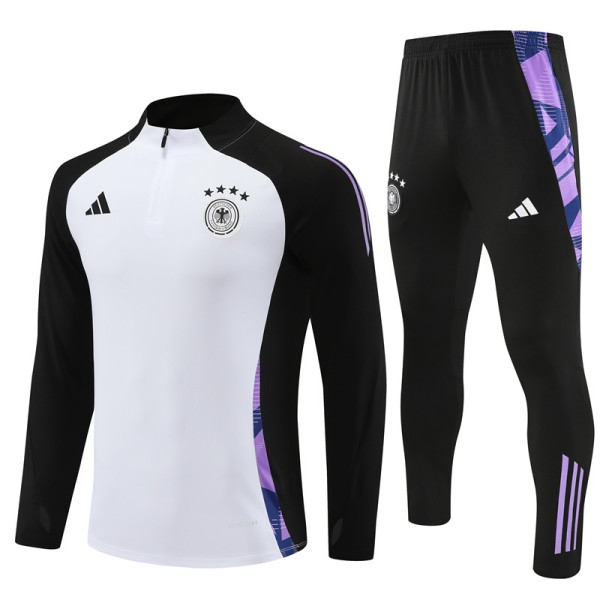 2024 Germany White Training Suit/2024德国白色半拉训练服
