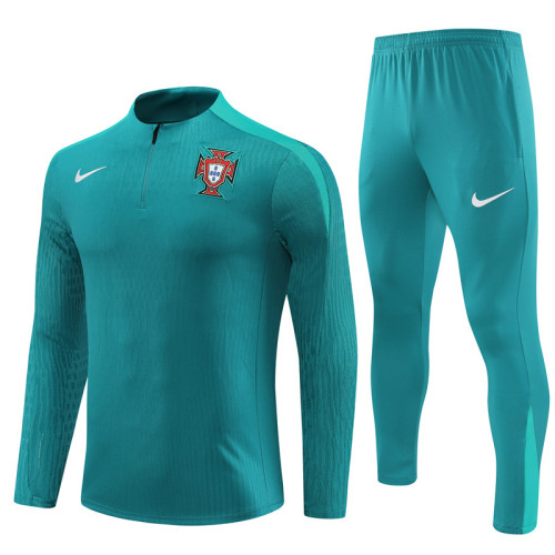 2024 Portugal Green Player Version Training Suit/2024葡萄牙半拉训练服，球员版