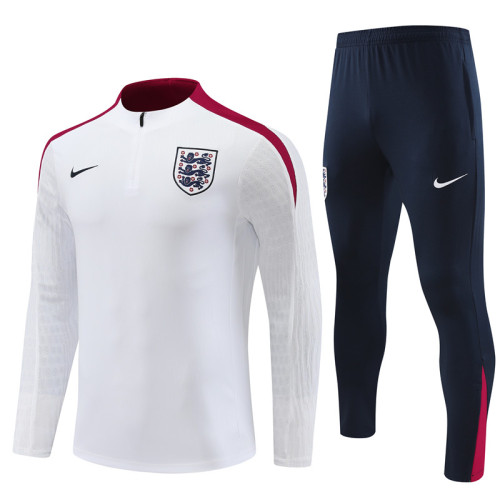 2024 England White Player Version Training Suit/2024英格兰半拉训练服，球员版